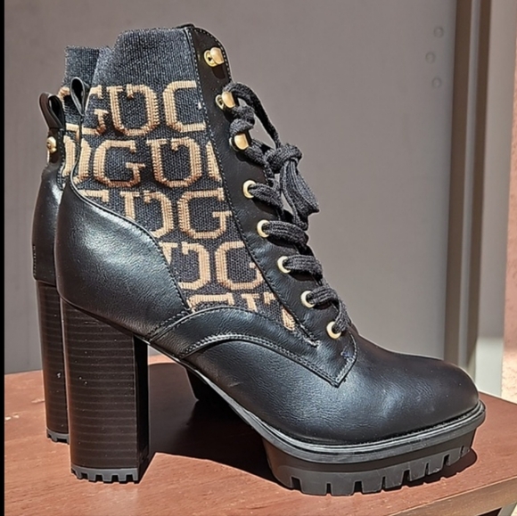Guess grows ankle heel boots lace-up Size 10 - Picture 3 of 15